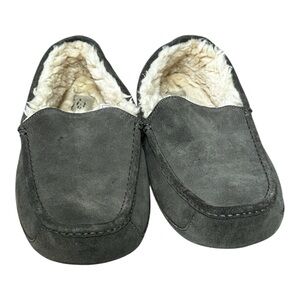 UGG Men's Ascot Suede Moc Toe Gray Slippers Size 13